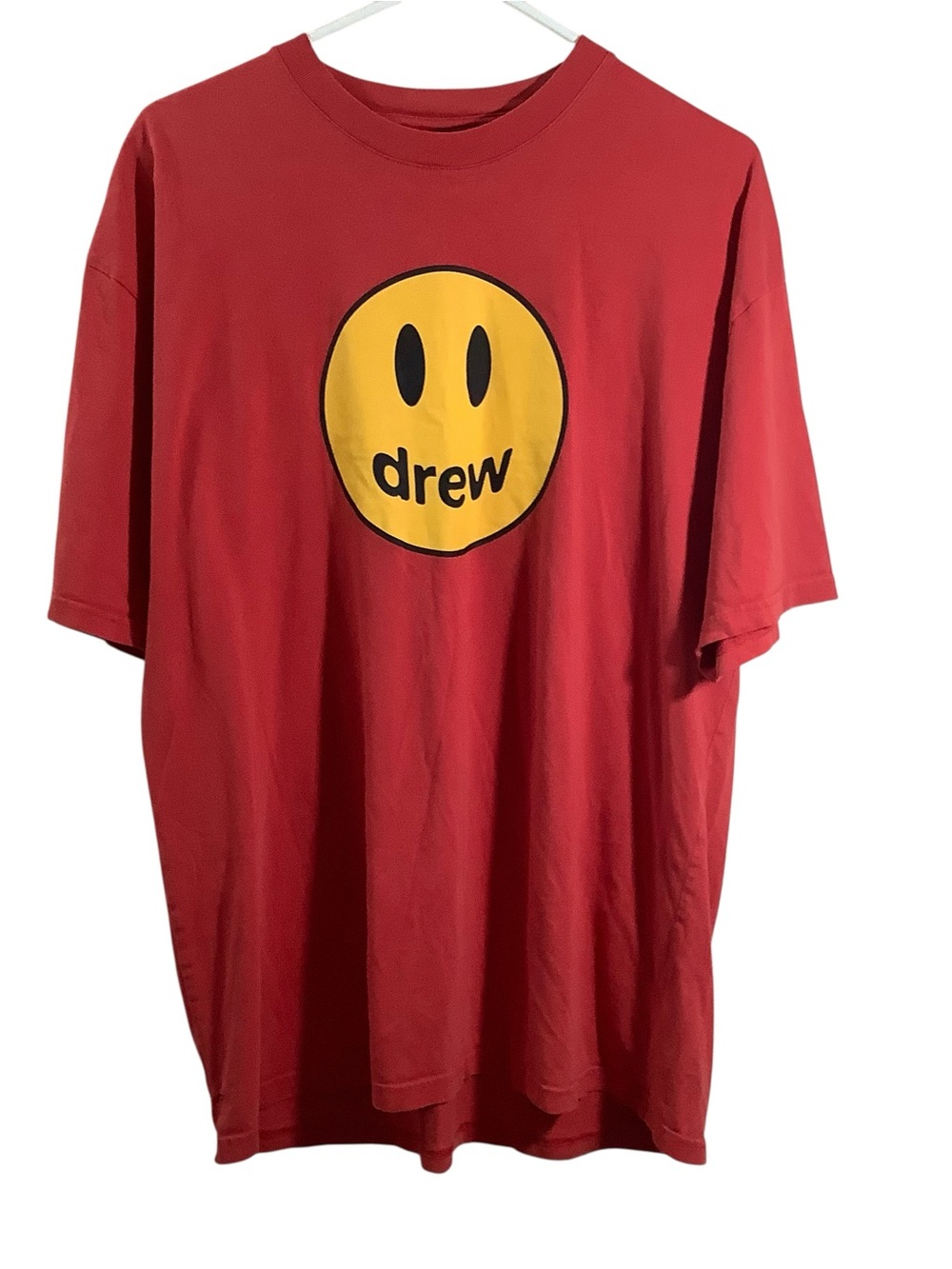 WF - Drew House Mascot Red Smiley Logo Short-Sleeve Bieber Men's Shirt